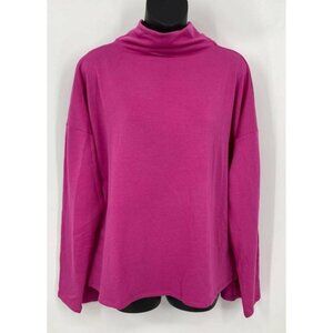 Joy Lab Pink Pullover Top Medium M Pink Long Sleeve Relax Turtleneck New B60